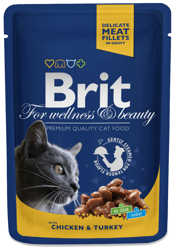 Brit Premium Kat voor Volwassen Katten met Kip en Kalkoen 100g