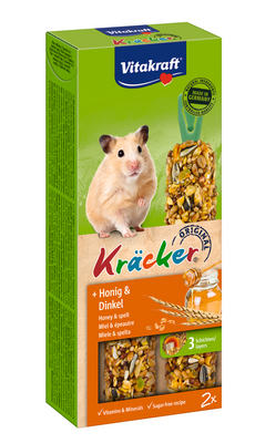 VITAKRAFT KRACKER 2stuks D/hamster honing/spelt