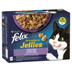 FELIX Sensation Jellies Kattenvoer selectie van smaken in gelei 12x85g
