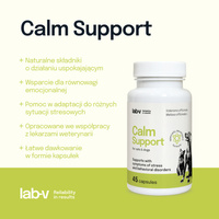 LAB-V Calm Support - Ondersteuning bij symptomen van stress en gedragsstoornissen 45 capsules
