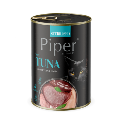 DOLINA NOTECI Piper voor gesteriliseerde katten met tonijn 6x400g