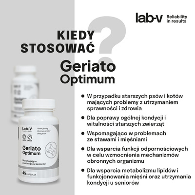 LAB-V Geriato Optimum - Gezondheidsondersteuning voor honden en katten 45 capsules