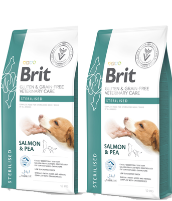 Brit GF Veterinary Diets Hond Gluten & Graanvrij Gesteriliseerd 2x12kg