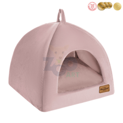 RECOBED hondenkrat Welurove lila roze S 40x40cm