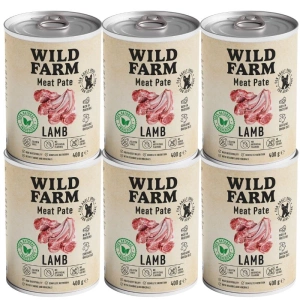 Wild Farm Pate Lam 6x400g glutenvrij hondenvoer