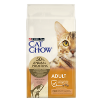 Purina Cat Chow Adult Tuna And Salmon 15kg + Groominghandschoen - Cat Chow