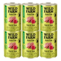 WILD FARM Premium Graanvrij Varkensvlees en Tonijn 6x400g - graanvrij kattenvoer