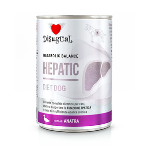 Disugual Veterinary natvoer voor honden HEPATIC Eend (volwassen) 12x400g