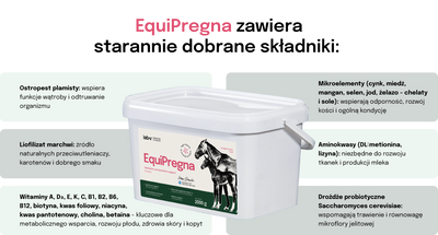 Lab-v EquiPregna - Aanvullend diervoeder voor drachtige en lacterende merries ter ondersteuning van de dracht, foetale ontwikkeling en melkproductie 2kg 