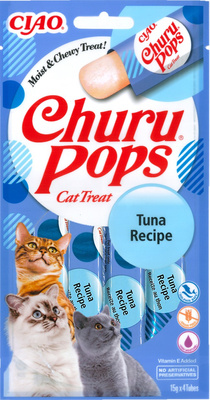 INABA Churu Pops voor katten met tonijnsmaak 4x15g