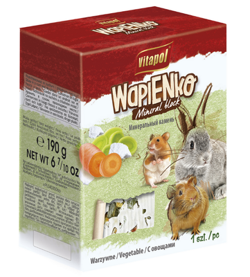 Vitapol Plantaardig Kalksteenblokje XL voor Knaagdieren en Konijnen 190g