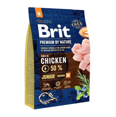 Brit Premium By Nature Junior M met Kip 3kg