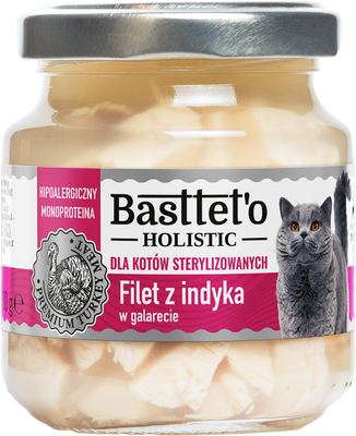 Basttet'o Holistic kalkoenfilet in galette voor gesteriliseerde katten 130g