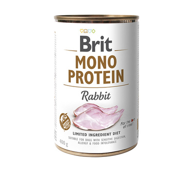Brit Mono Eiwit met Konijn 3x400g + Wild Farm Monoprotein Varkensvlees 3x400g 