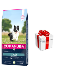 Eukanuba Adult Small&Medium Breed Rich In Lamb & Rice 12kg + GRATIS een verrassing voor je hond!