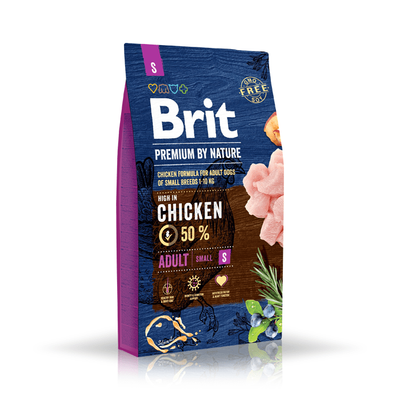 Brit Premium By Nature Adult S met Kip 2x8kg
