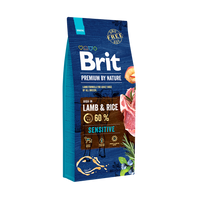 Brit Premium By Nature Sensitive met Lam en Rijst 15kg + GRATIS een verrassing voor je hond!