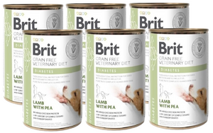 Brit Grain Free Veterinary Diet Hondendieet met Lam en Erwten 6x400g