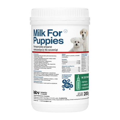 LAB-V Melk Voor Puppy's 200g-Set met fles en spenen
