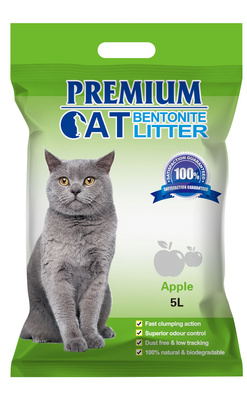 Premium Cat Clumping Bentonite Nest - Appel voor katten 5L