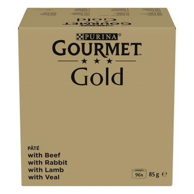 Purina Gourmet Gold Mousse mix 96x85g (rund, konijn, lam, kalf) + Purina® Gourmet™ - Kerstfeest voor de katachtige fijnproever - adventskalender