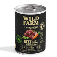 Wild Farm Monoprotein Beef 30x400g hypoallergeen hondenvoer MIX