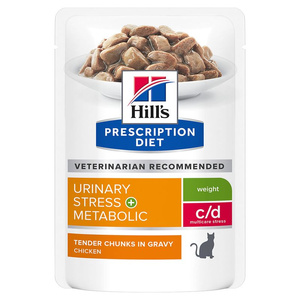 HILL'S PD Prescription Diet Feline c/d Urinary Stress + Metabolic Chicken 85g zakje