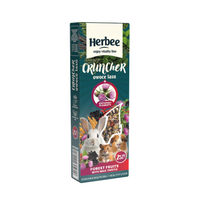 HERBEE cruncher voor knaagdieren en konijnen 115g bosvruchten en distel gevlekte hond
