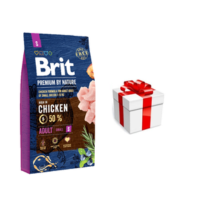 Brit Premium By Nature Adult S met Kip 8kg + GRATIS een verrassing voor je hond!