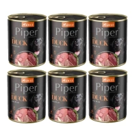 DOLINA NOTECI Piper voor honden met eend en peer 6x800g