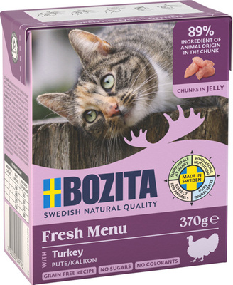 BOZITA Cat Kalkoenstukjes in gelei 370g