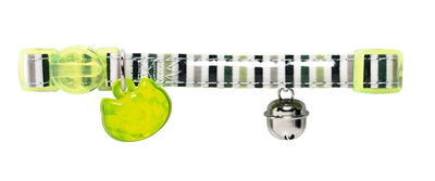 Hunter Glanzende Strepen Kattenhalsband Groen 19-34cm