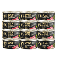WILD FARM Filets Rund & Kip 12x70g - graanvrij nat kattenvoer in bouillon