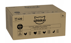 Whiskas Poultry Feast 120x85g Natvoer voor volwassen katten in gelei