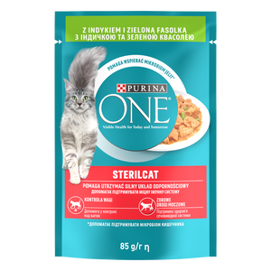 Purina One Sterilcat met kalkoen en sperziebonen 85g