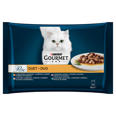 GOURMET Perle volwassen kattenvoer Meat Duet 4x85g