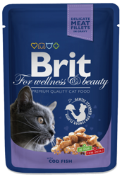 Brit Premium Kabeljauw voor volwassen katten 10x100g