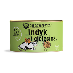 Paka Zwierzaka- nat kattenvoer kalkoen en kalfsvlees 200g