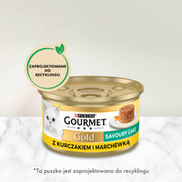 Purina Gourmet Gold Hartige Taart met Kip en Wortelen 85g