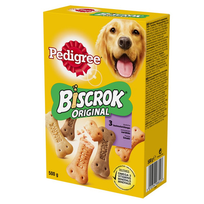 Pedigree Biscrok Cube Koekjes voor Volwassen Honden met Lam, Kip & Rund 500g