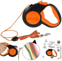 NUXIE® automatische hondenriem reflecterend koord 3m 15kg groen