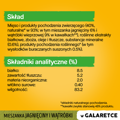 Pedigree Natvoer voor Volwassen Honden met Lam Gelei 100g