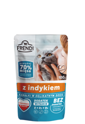 Frendi Stukjes in Kalkoen Delicate Saus 100g