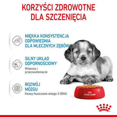 ROYAL CANIN Medium Puppy 140g natvoer in saus voor puppy's tot 12 maanden, middelgroot ras
