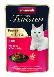 ANIMONDA Kat Vom Feinsten Adult Rundvlees + Kalkoen Filet Zakje 85g