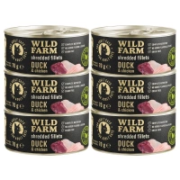 WILD FARM Fillets Duck&Chicken 6x70g - graanvrij nat kattenvoer in bouillon