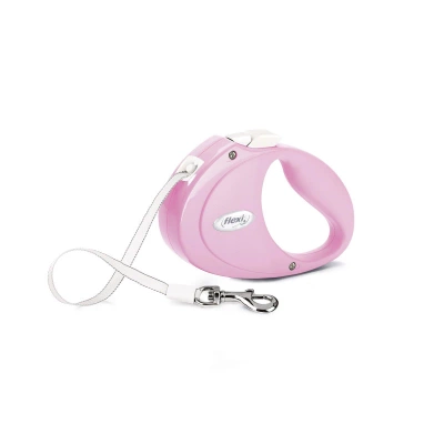 FLEXI Puppy, automatische leiband, voor hond, roze, 2m, webbing