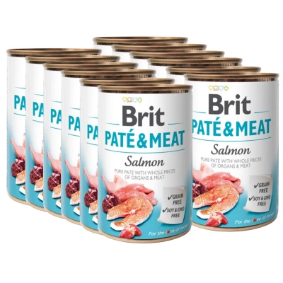 Brit Pate & Vlees met Zalm 12x400g
