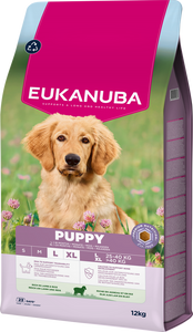 EUKANUBA Puppy&Junior Lam&Rijst Grote Rassen 12kg + VERRASSING VOOR UW HOND