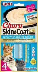 INABA Churu Skin &amp; Coat voor katten tonijn- en sint-jakobsschelpsmaak 4x14g